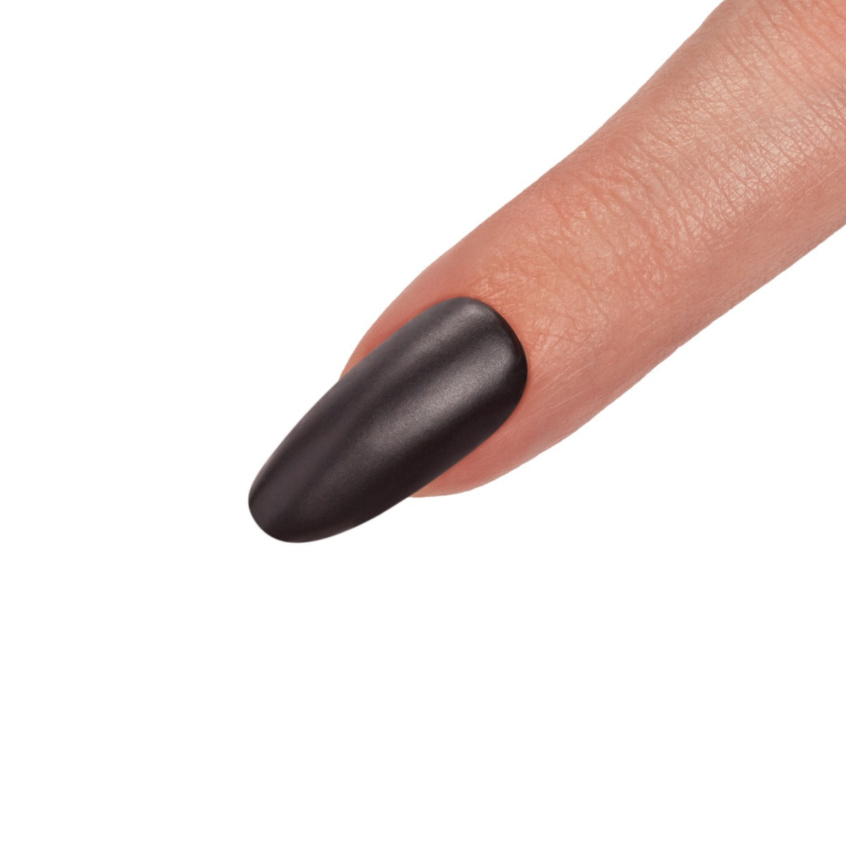 Seche Matte Flat Finish Top Coat on top black nail color