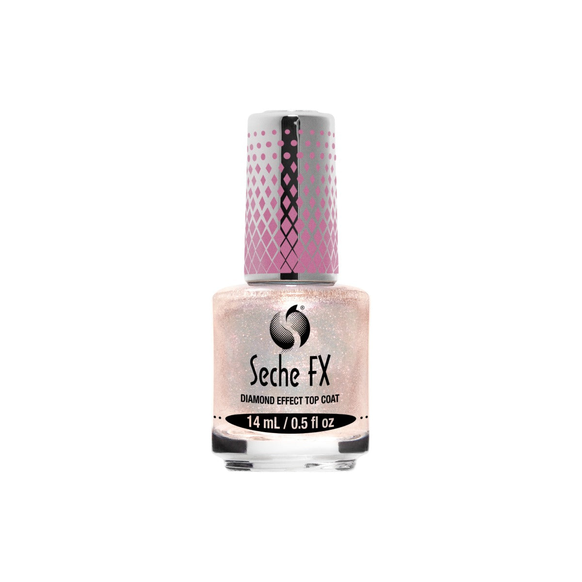 Front view of Seche FX - Diamond Effect Pink bottle.